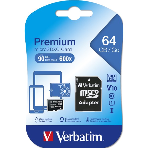 64 GB Verbatim Premium MicroSDXC